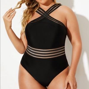 Hilor Womens Swimsuits Front Crossover Bathing Suits Hollow Swimwear Monokinis